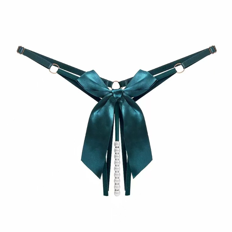 Bow Stringer Tool - Sexy Lingerie Women Lace Beaded Chain