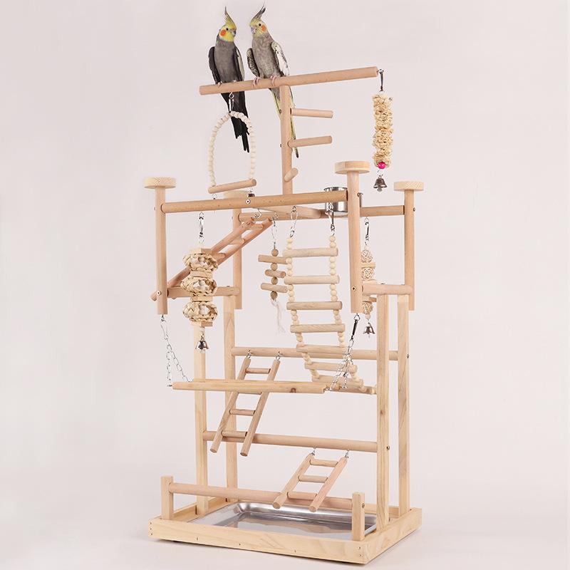 Tree Stand Ladder - Wood Bird Perch Play Stand Parrot