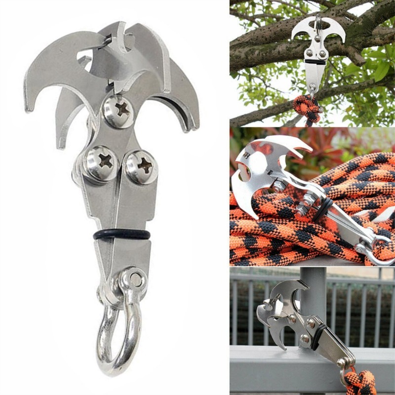 Tree Stand Ladder - Folding Grappling Hook - Stainless Steel