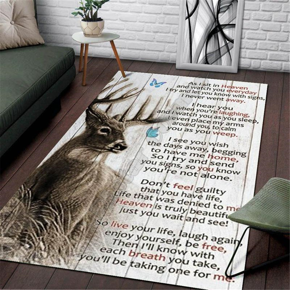 Hunting Outdoor Mat - Deer Hunting Area Rug 3d printed