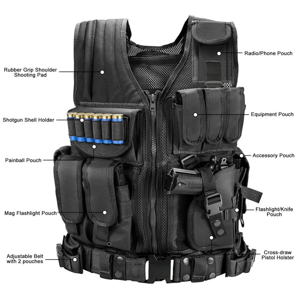 Adjustable Molle Tactical Vest - đánh giá và giá Outdoor Hunting Vest