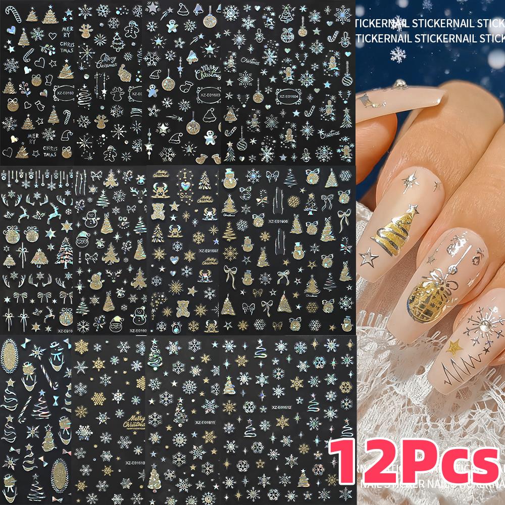 12Pcs 3D Laser Silver Christma - đánh giá và giá Elk Bugle Call