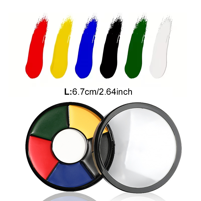 6 Color Oil Face Paint Palette - đánh giá và giá Camo Face Paint