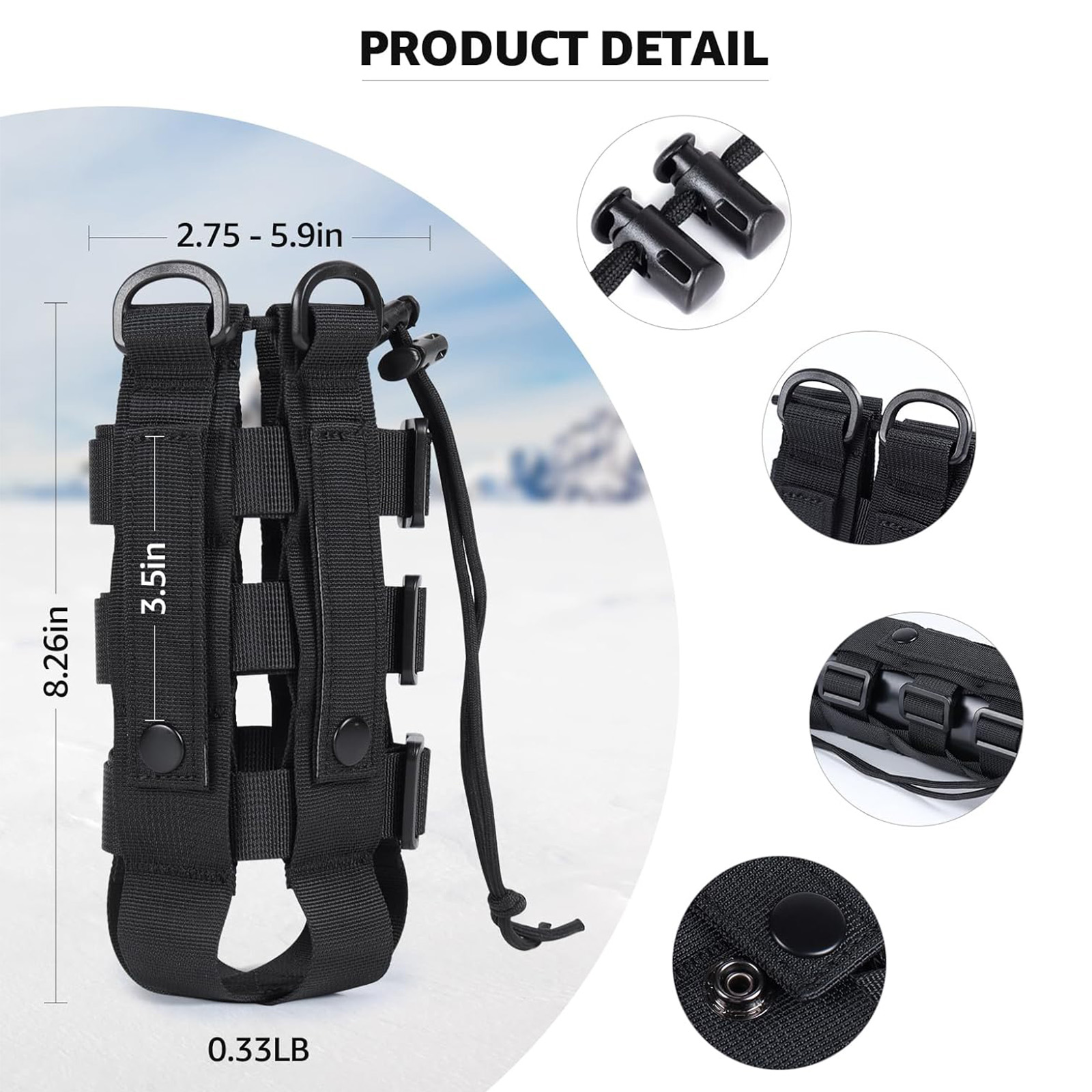 Molle Water Bottle Holder Pouc - đánh giá và giá Outdoor Hunting Backpack