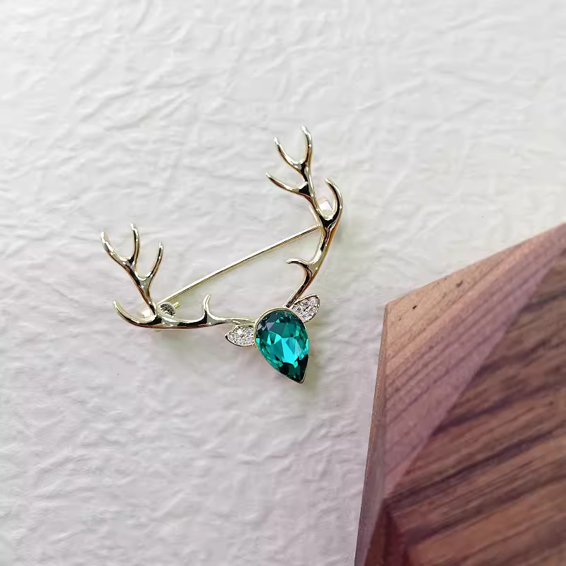 Cute Crystal Elk Horn Brooches - đánh giá và giá Elk Bugle Call