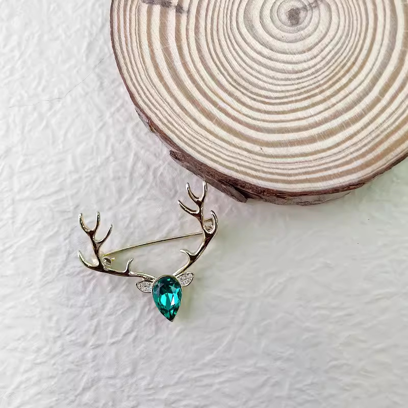 Cute Crystal Elk Horn Brooches - đánh giá và giá Elk Bugle Call