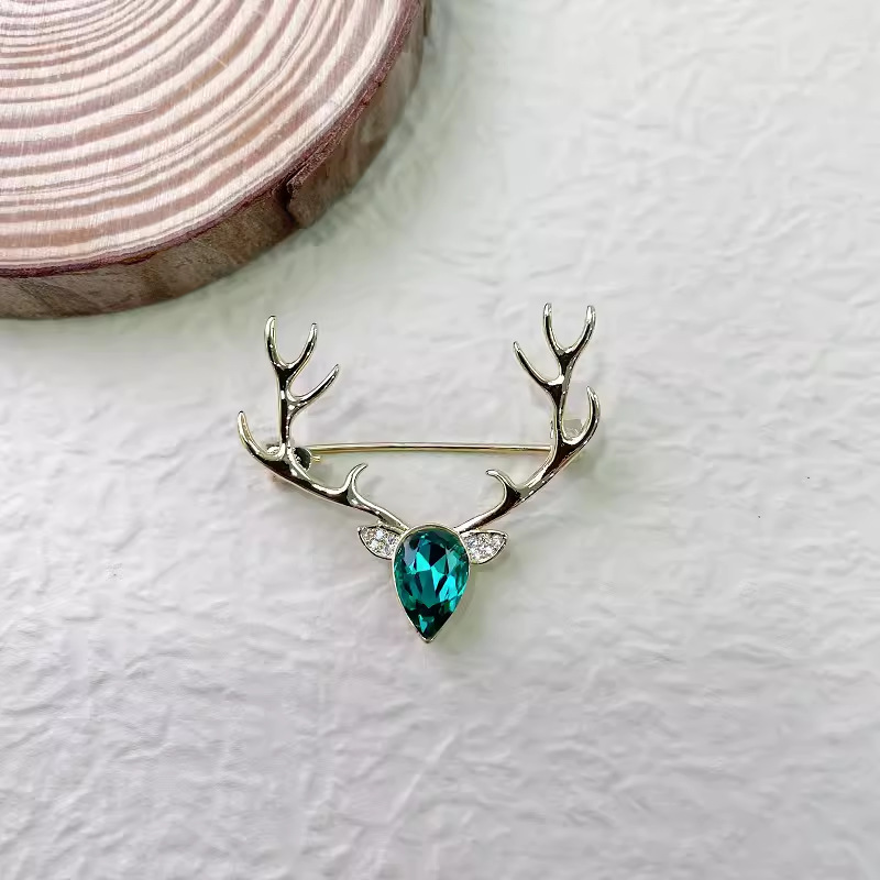 Cute Crystal Elk Horn Brooches - đánh giá và giá Elk Bugle Call