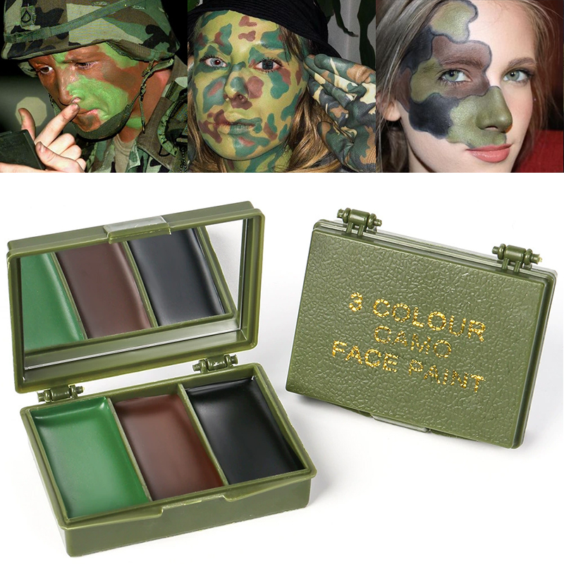 3-color camouflage face painti - đánh giá và giá Camo Face Paint