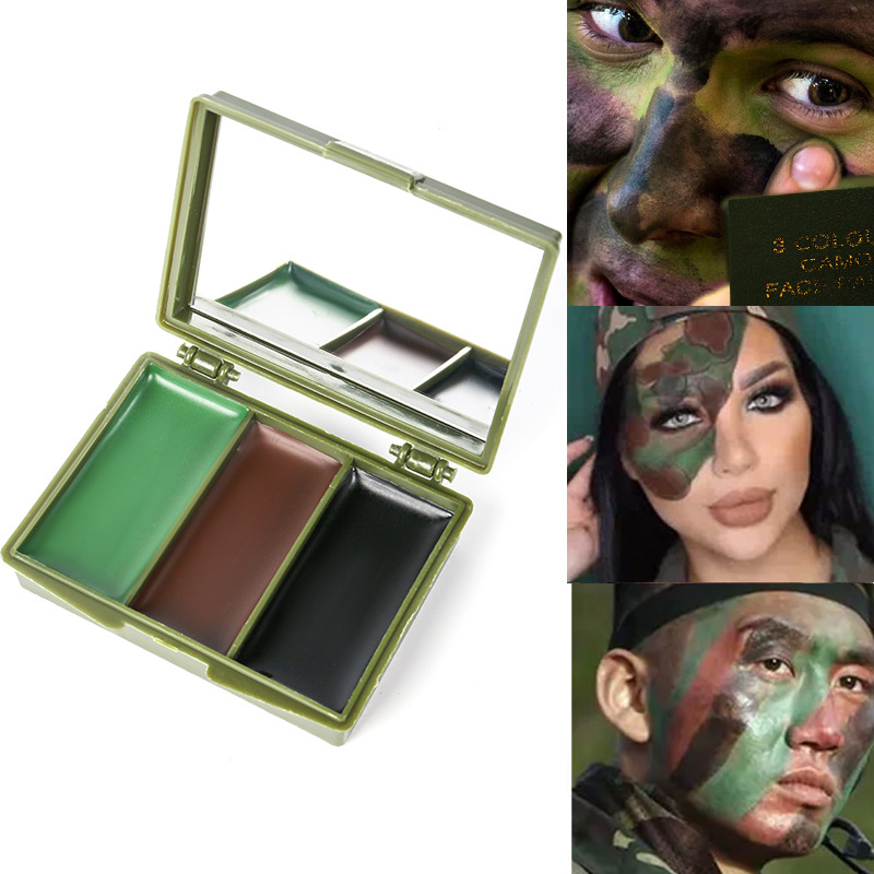 3-color camouflage face painti - đánh giá và giá Camo Face Paint