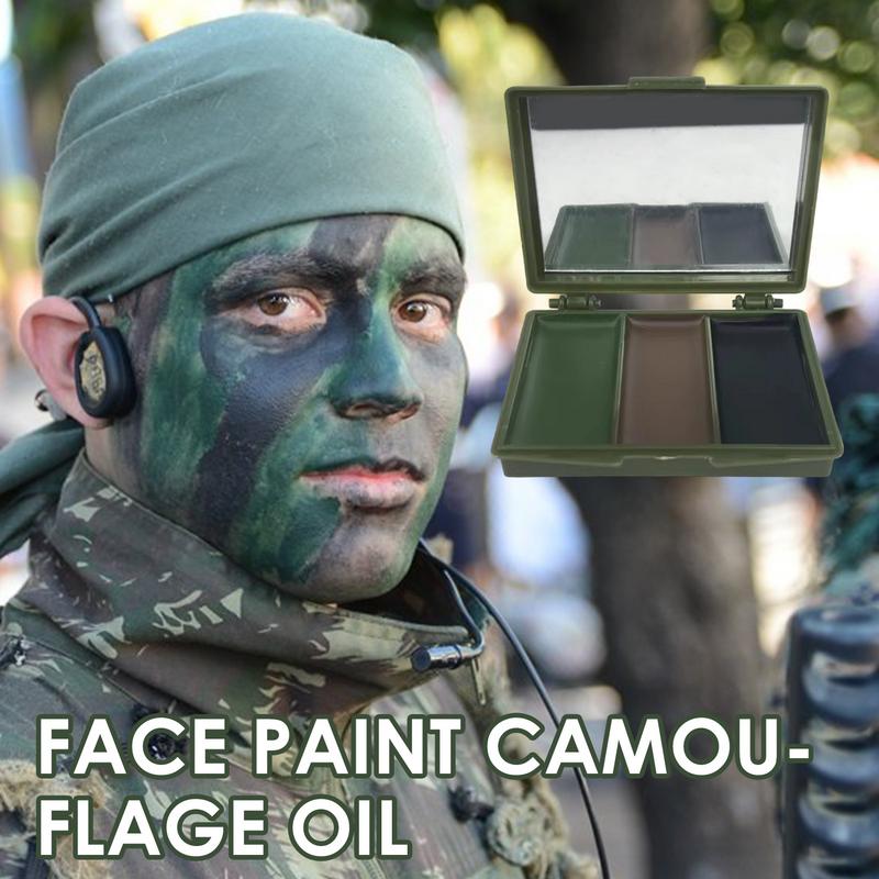 3 Colors Army Fans CS Shooting - đánh giá và giá Camo Face Paint