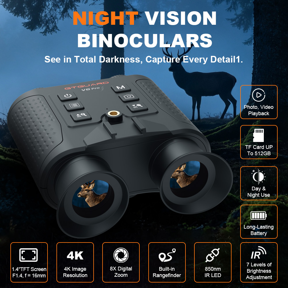 4K Night Vision Binoculars 8X  - đánh giá và giá Outdoor Hunting Videos