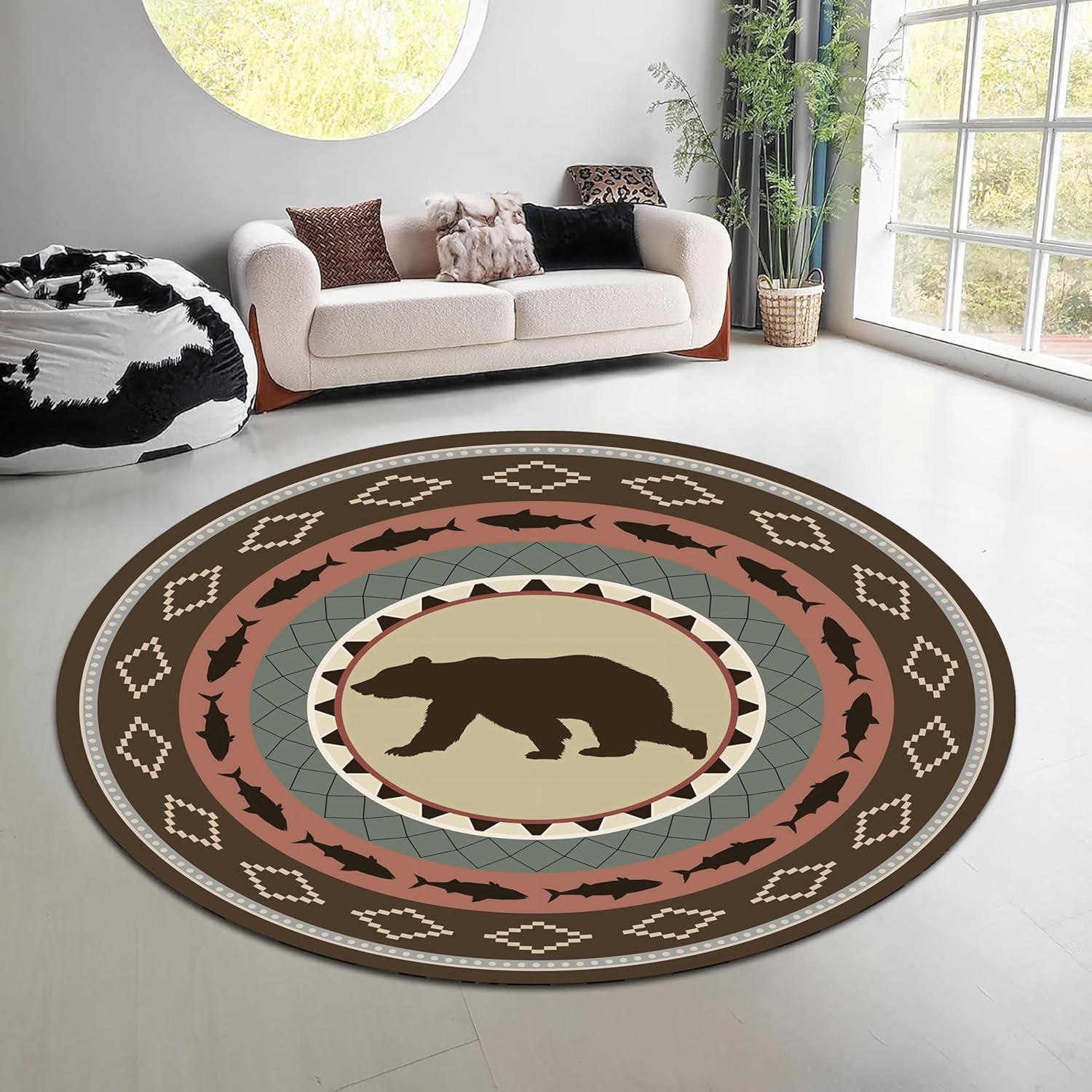 Vintage Nature Forest Round Ru - đánh giá và giá Hunting Outdoor Mat